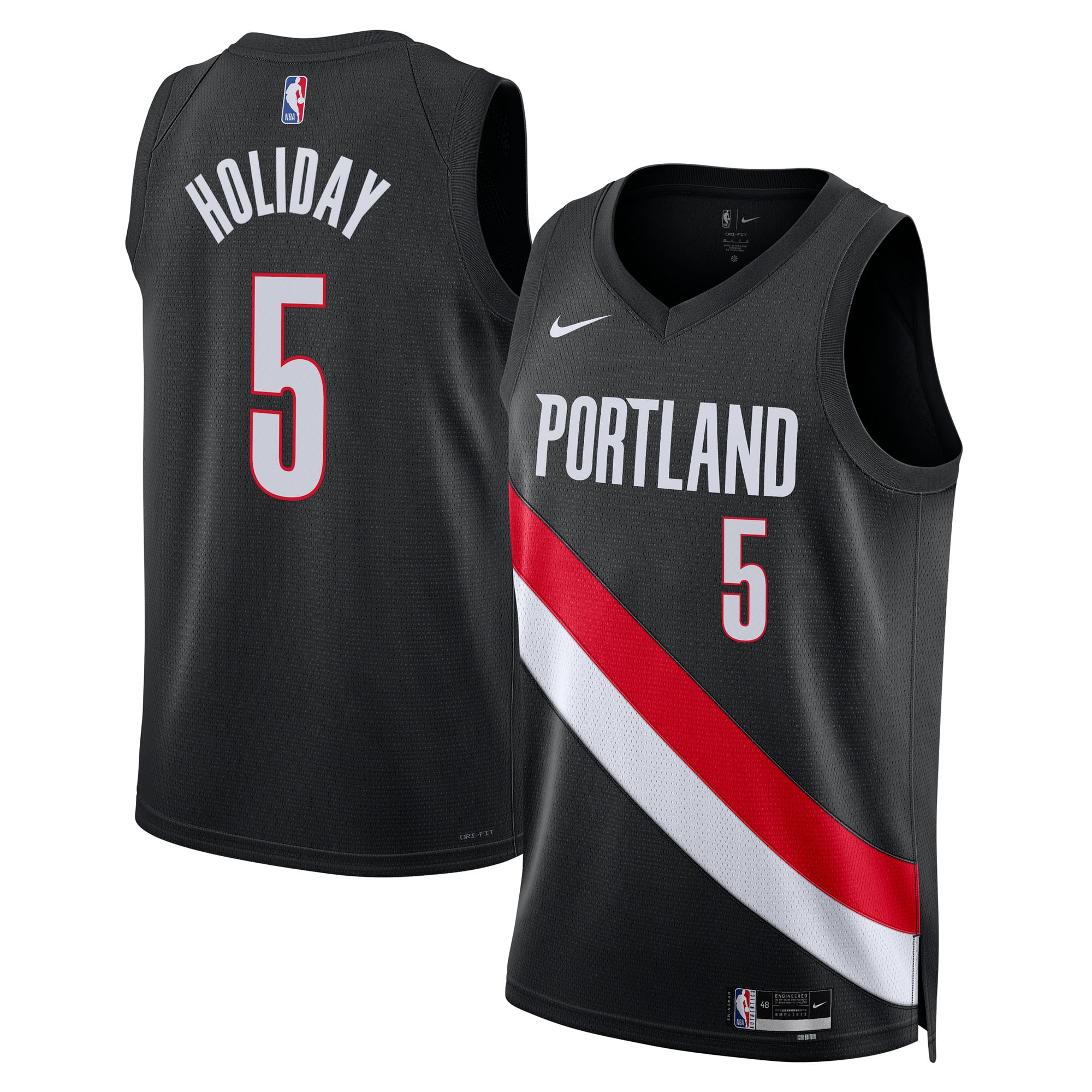 Maillot Nike Icon Edition Swingman des Portland Trail Blazers - Noir - Jrue Holiday - Unisexe - unisexe Taille: S - NBA Store FR