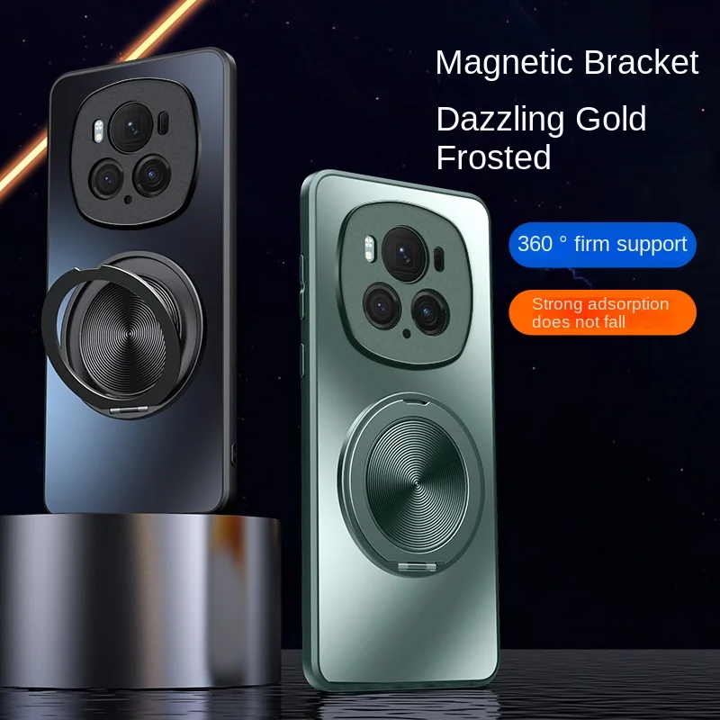 Für Huawei Honor Magie 6 Pro Fall Harte Matte Mit Ring Magnetische Schutzhülle Zurück Abdeckung Fall Für magie 6 5 4 3 Pro Telefon Shell