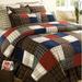 Amity Home Soho Patchwork Cotton Quilt Cotton Percale in Blue/Brown/Red | King Quilt | Wayfair CC499K