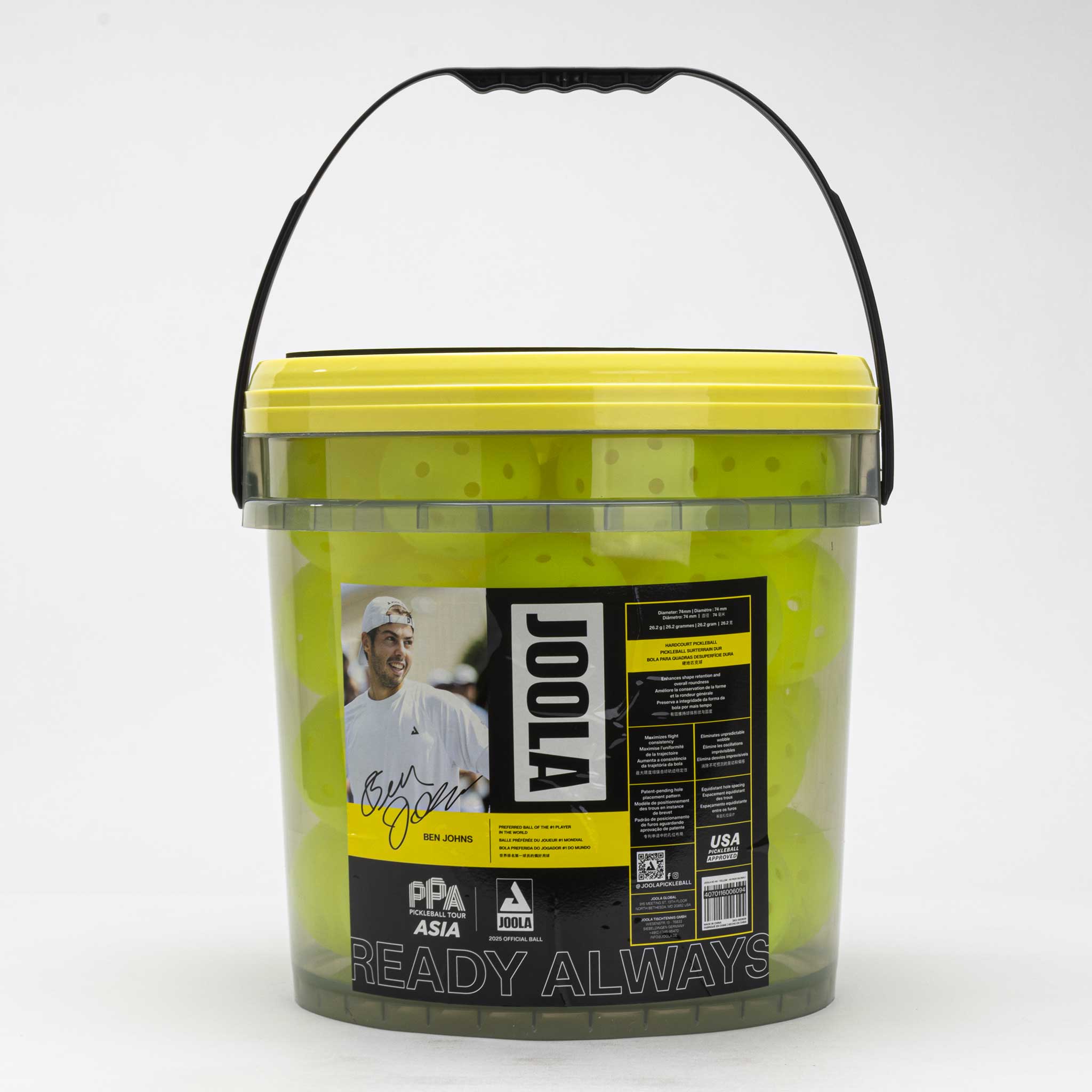 JOOLA HC-40 Pickleball 40 Pack Bucket Pickleball Balls