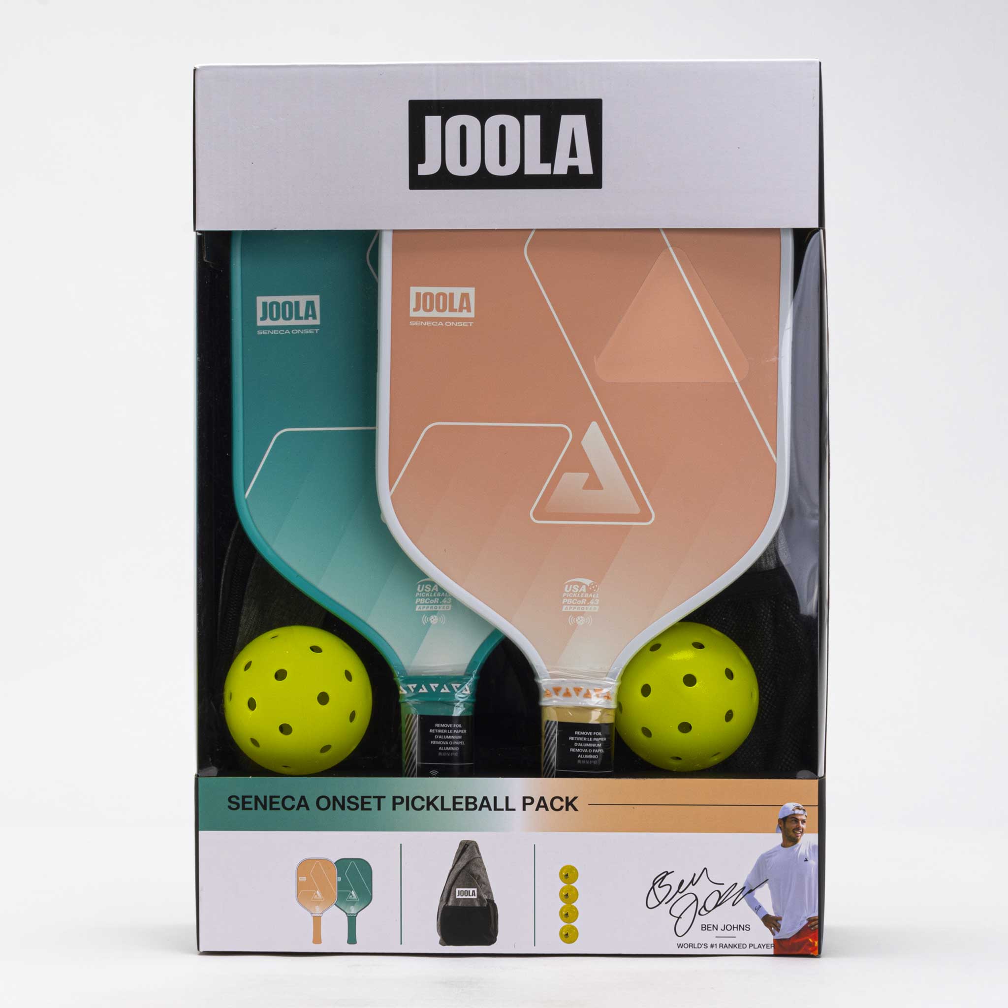 JOOLA Onset Pickleball Pack(2 Paddles,4 Balls,Square Bag) Pickleball Paddles