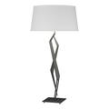 Hubbardton Forge Facet 33.7" Standard Table Lamp Fabric in Orange/Gray | 33.7 H x 18 W x 18 D in | Wayfair 272850-SKT-20-SF1815