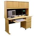 Rush Furniture Modular Credenza desk Wood in Brown | 60 H x 60 W x 24 D in | Wayfair 18016