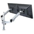 Cotytech Height Adjustable 2 Screen Desk Mount in Gray | 19.6 H x 65.6 W in | Wayfair DM-CDSA5-G