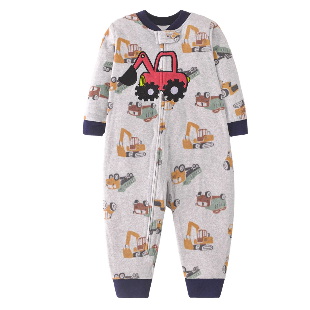Vêtements pour bébé, combinaisons chaudes printemps-automne, pyjamas pour bébé garçon et fille, combinaison en polaire à fermeture éclair, vêtements pour bébé animal, 9-24 mois