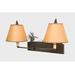 Steel Partners Pinecone Swing Arm Lamp, Crystal in Gray/Black | 17 H x 22 W in | Wayfair 2963-Dbl-OI-BG