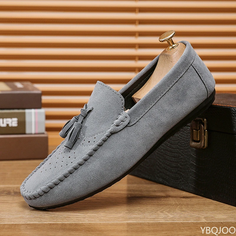 Herren-Freizeitschuhe aus Leder, weichsohlige, bequeme Slipper, vielseitige, trendige flache Schuhe, modische, leichte Herrenschuhe, Zapatos für Damen