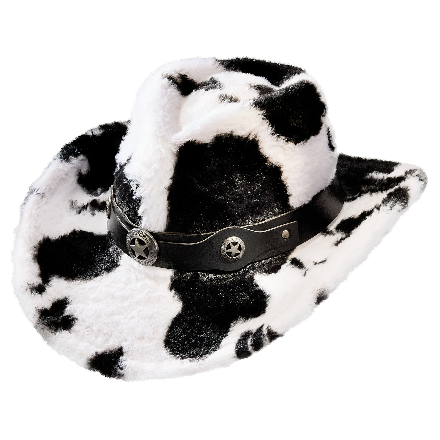 Cowboyhut Cow, schwarz-weiß