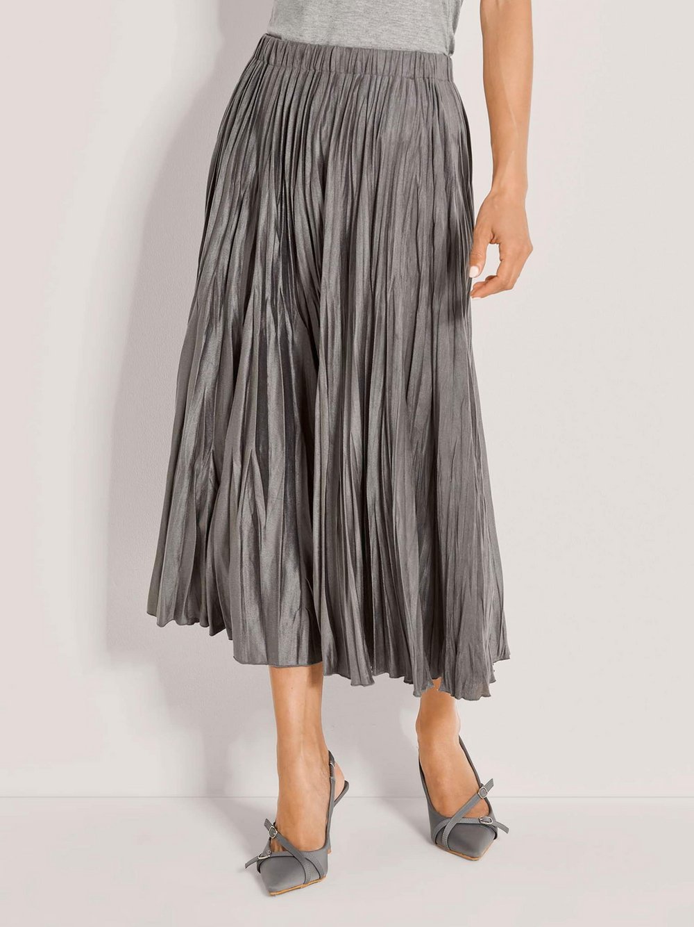 Madeleine Langer Rock Damen grau, 48