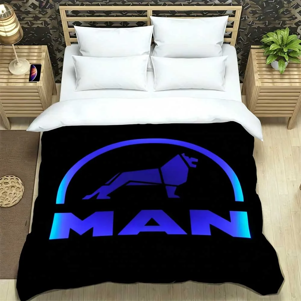 Ensemble de literie imprimé rétro avec motif de camion de dessin animé 3D, ensemble de literie exquis, housse de couette, ensemble de couette, ensemble de literie, cadeau d