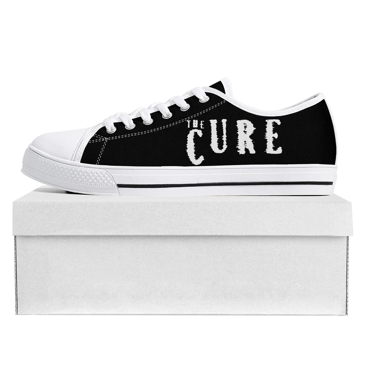 Cure Rock Band The Robert Smith Low Top Hochwertige Sneakers Herren Damen Teenager Canvas Sneaker Paar Schuhe Individueller Schuh Weiß