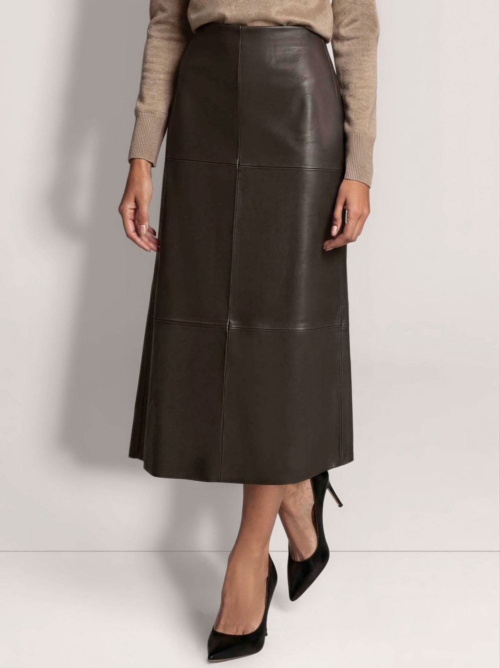 Madeleine Langer Rock Damen braun, 36