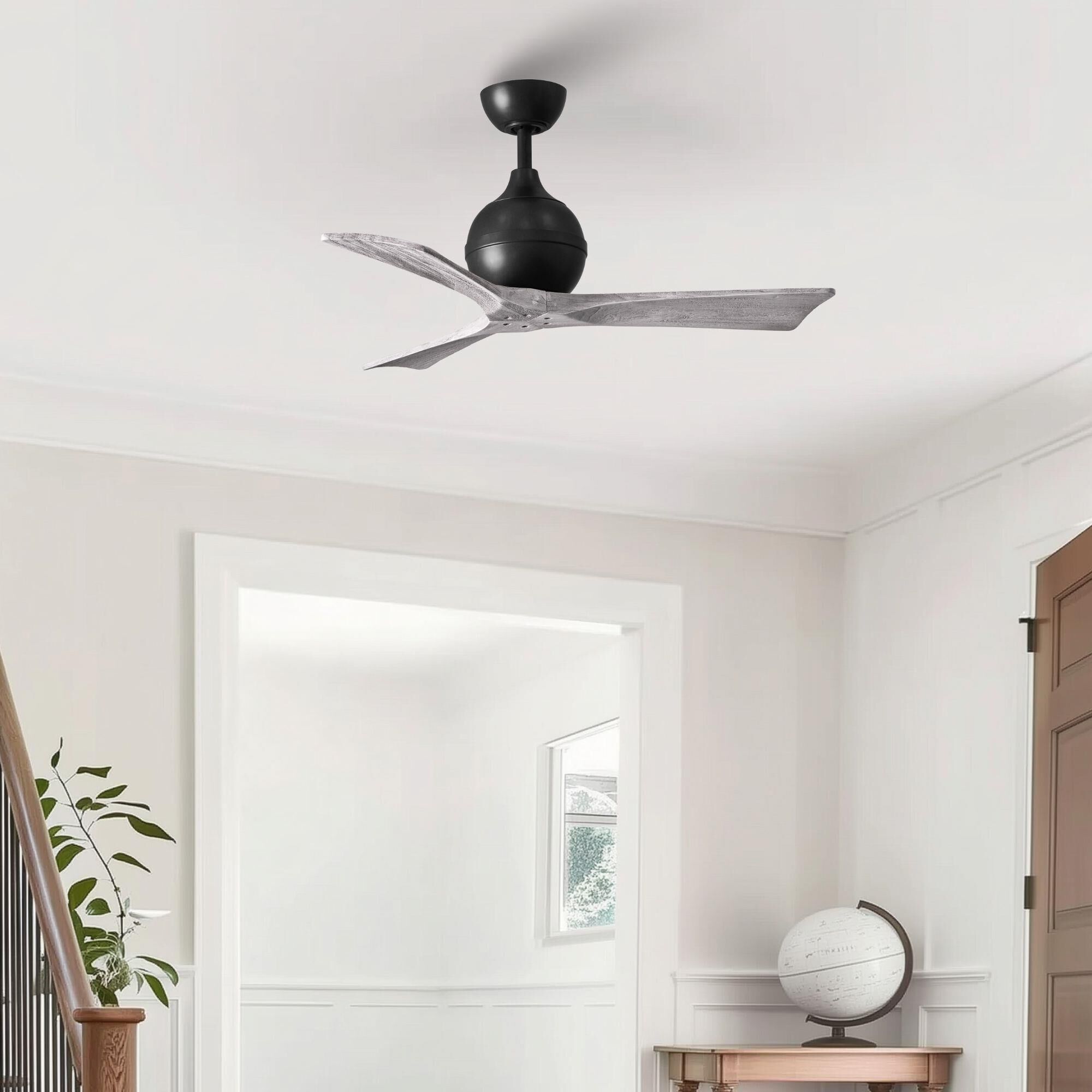 Matthews Fan Company Irene 42 Inch 3 Blade Ceiling Fan - IR3-BK-BW-42
