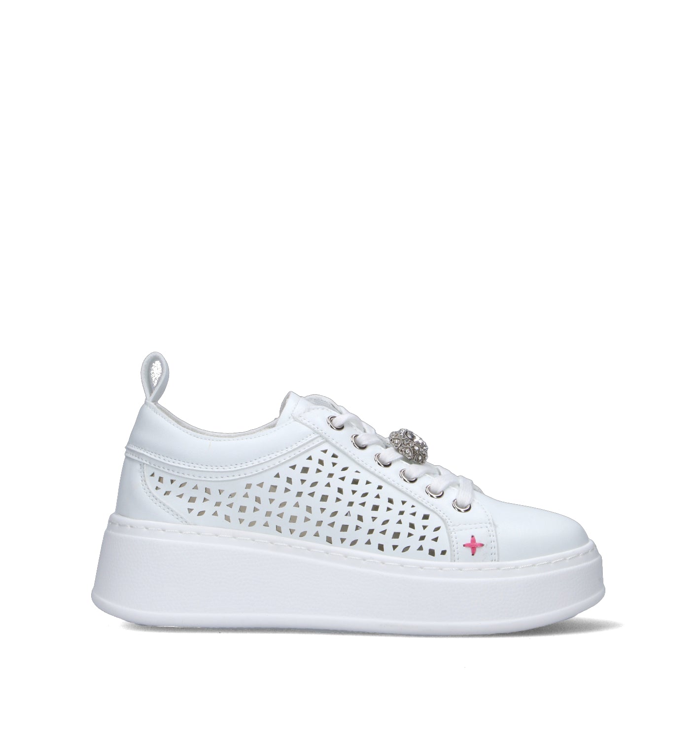 VIOLABLU' Sneaker donna bianca in pelle