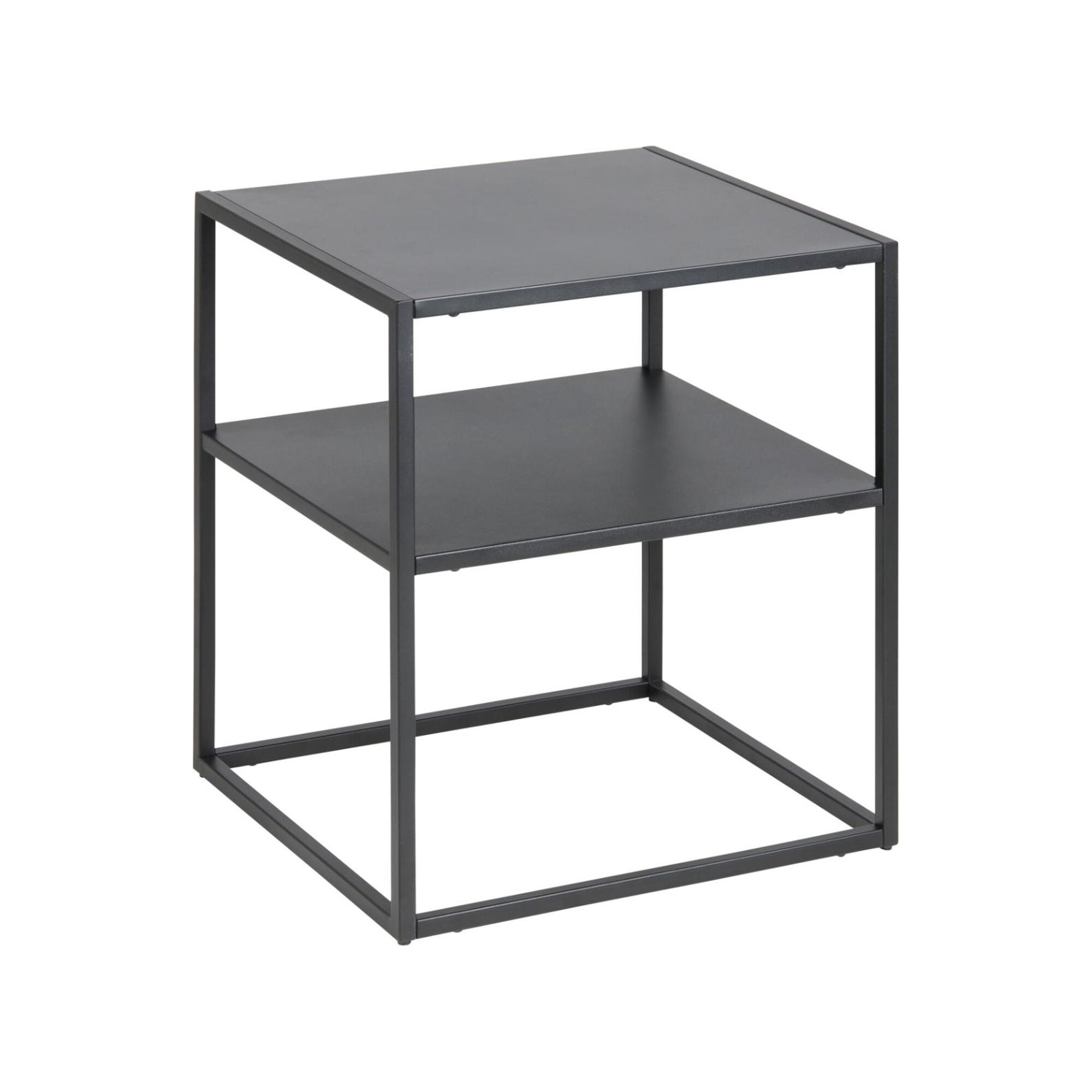 Actona »Newton« Nachttisch Stahl schwarz 45x50,5x40 cm / Stahl schwarz