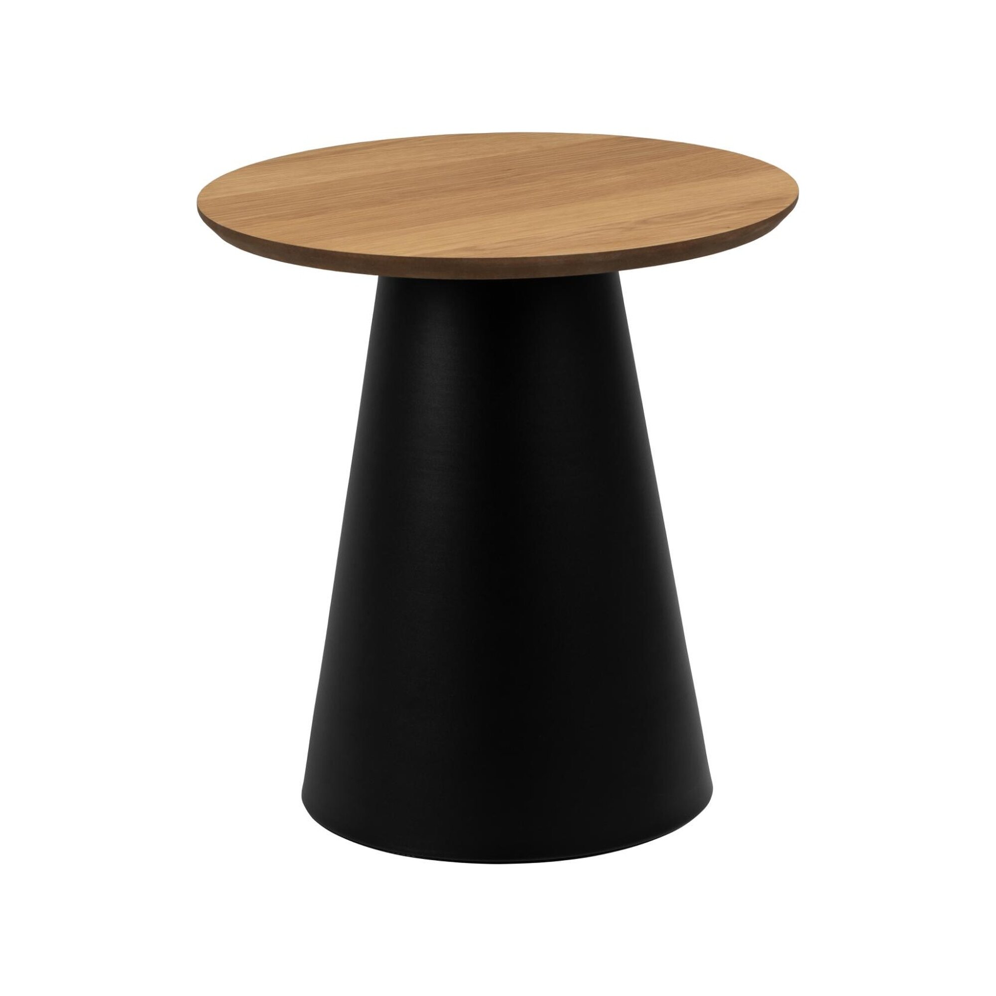 Actona »Soli« Couchtisch rund Eiche Furnier, Gestell schwarz Ø 65x43 cm