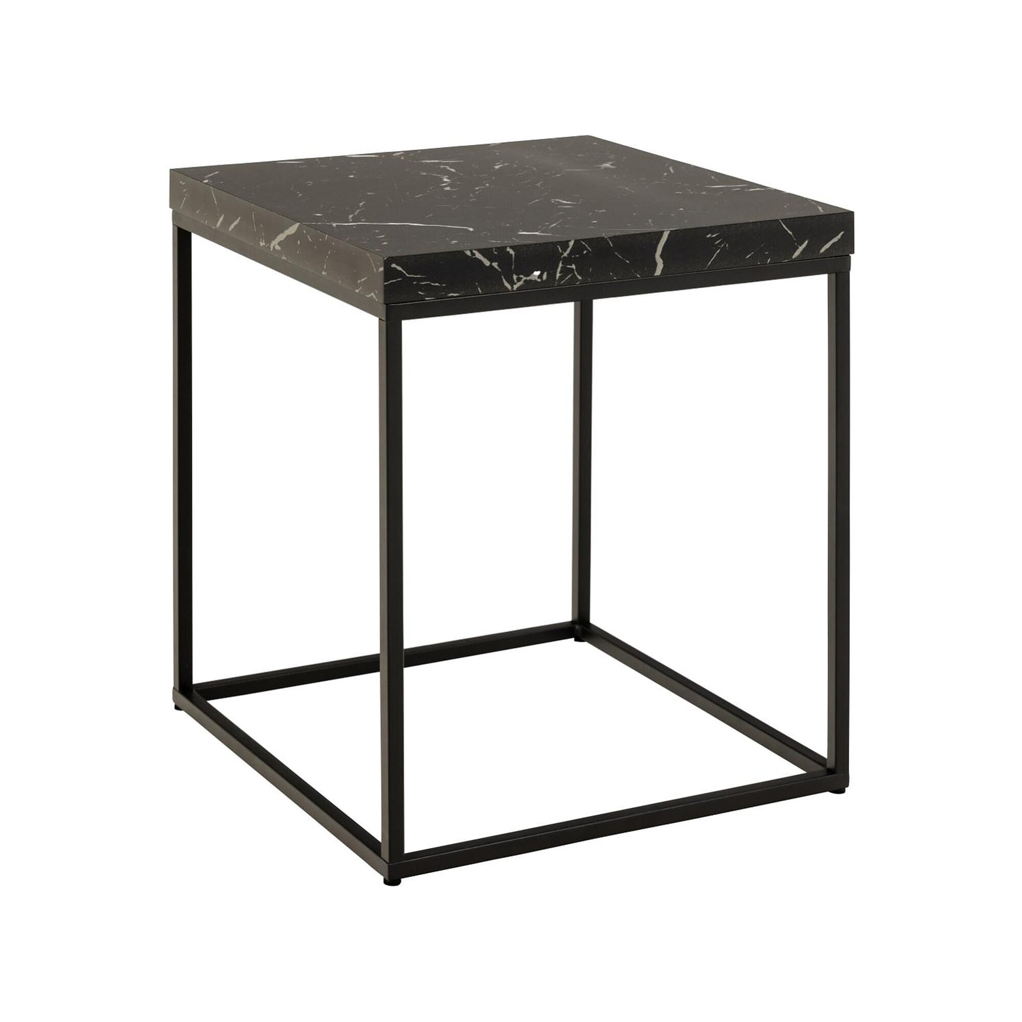 Actona »Barossa« Couchtisch Marmordekor Marquina schwarz 40x45x40 cm