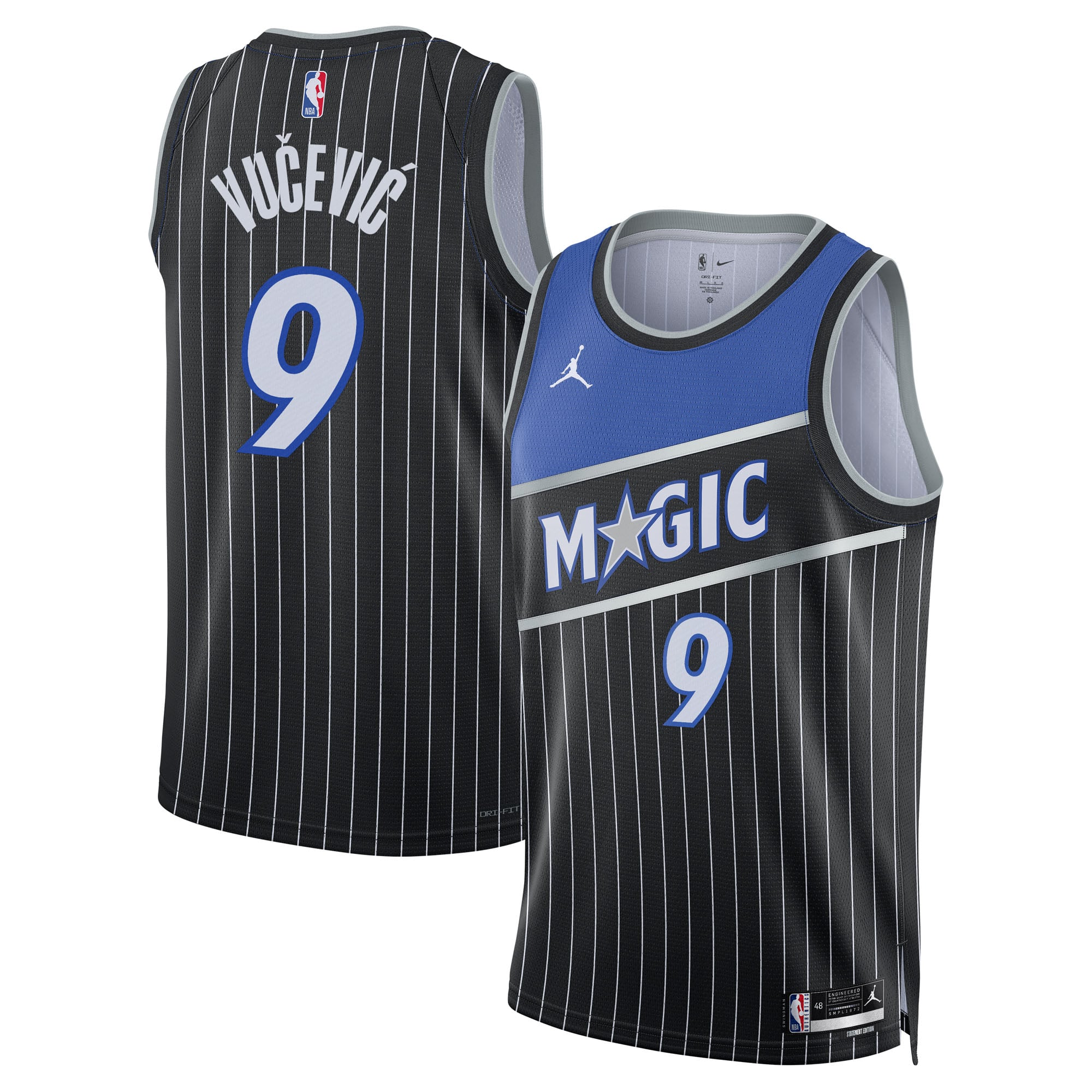 Orlando Magic Jordan Brand Statement Edition Trikot – Schwarz – Nikola Vučević – Unisex - NBA Store DE
