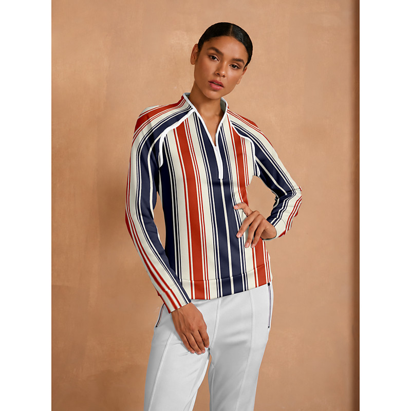 Women's Golf Pullover Sweatshirt Multicolor Long Sleeve Top Ladies Golf Attire Clothes Outfits Wear Apparel