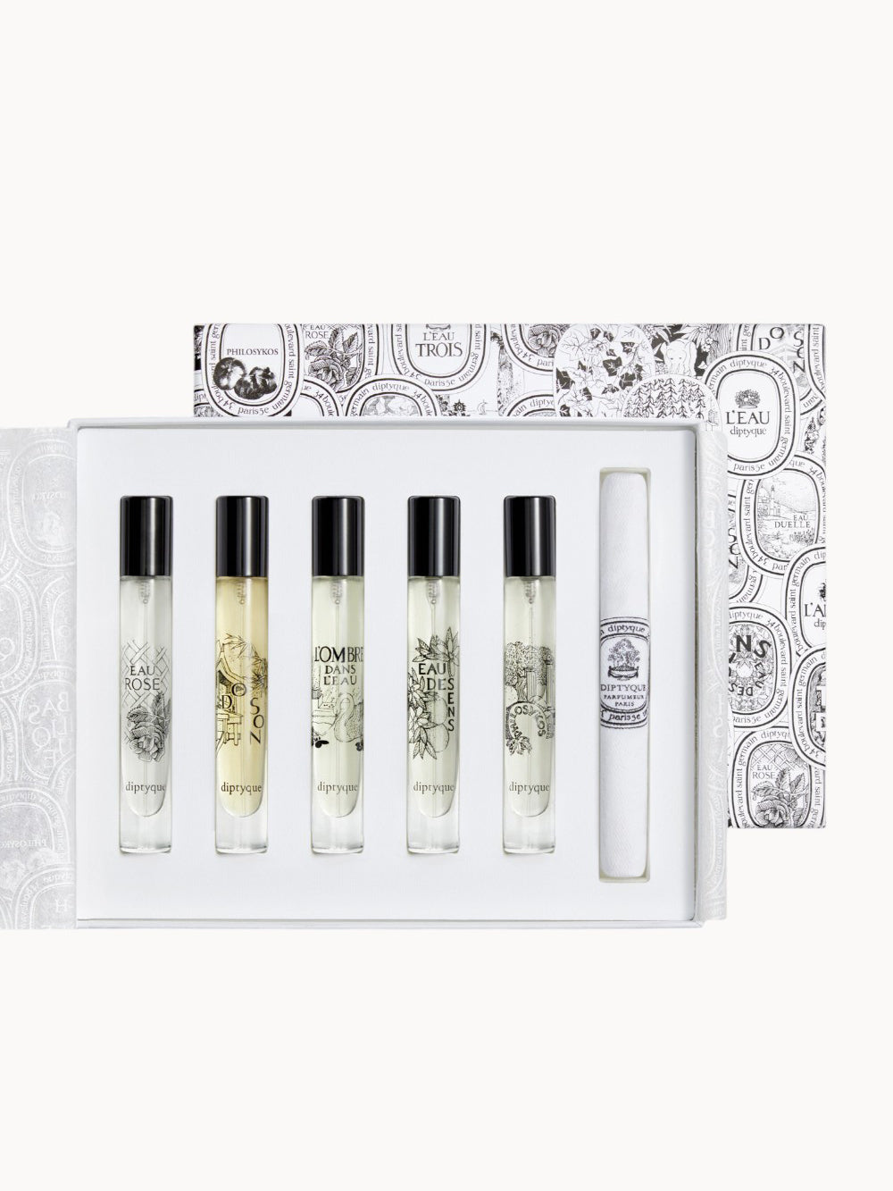 Geschenkset mit 5 Eaux de Toilettes 375ml holzig, süß, pudrig von Diptyque Image