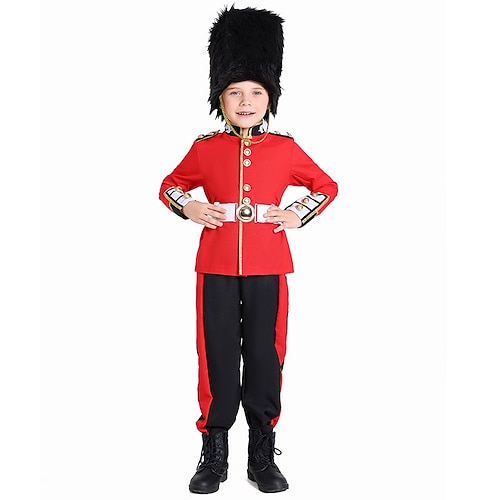 Noël Tenues Costume Soldat Casse-Noisette Garde royale britannique Soldat de plomb Déguisement Cosplay pour Garçons Enfant Noël Nouvel An Soirée Offrir des cadeaux Réunion de famille Costume