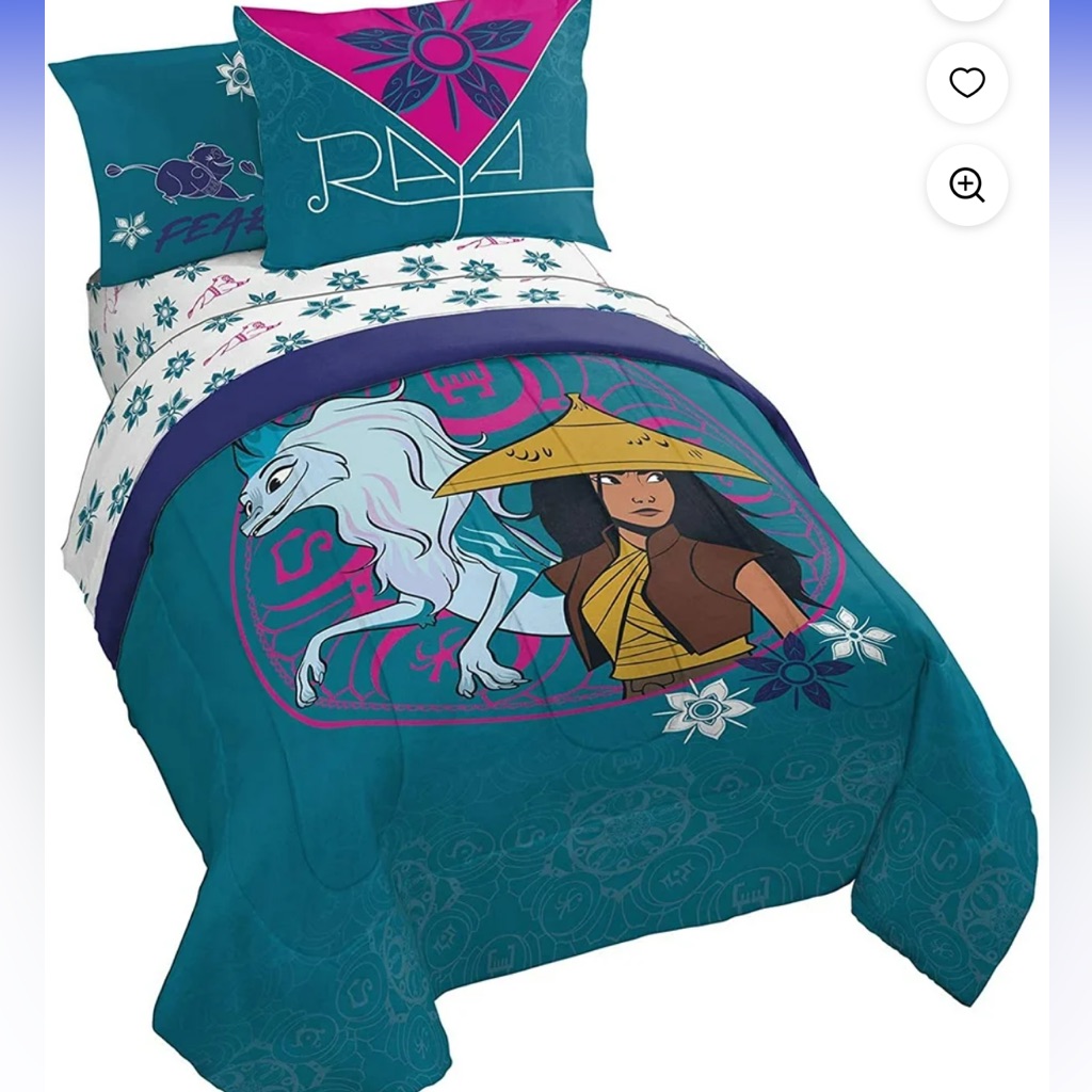 Disney Bedding | Disney’s Raya And The Last Dragon Twin Bedding Set | Color: Blue/Purple | Size: Twin