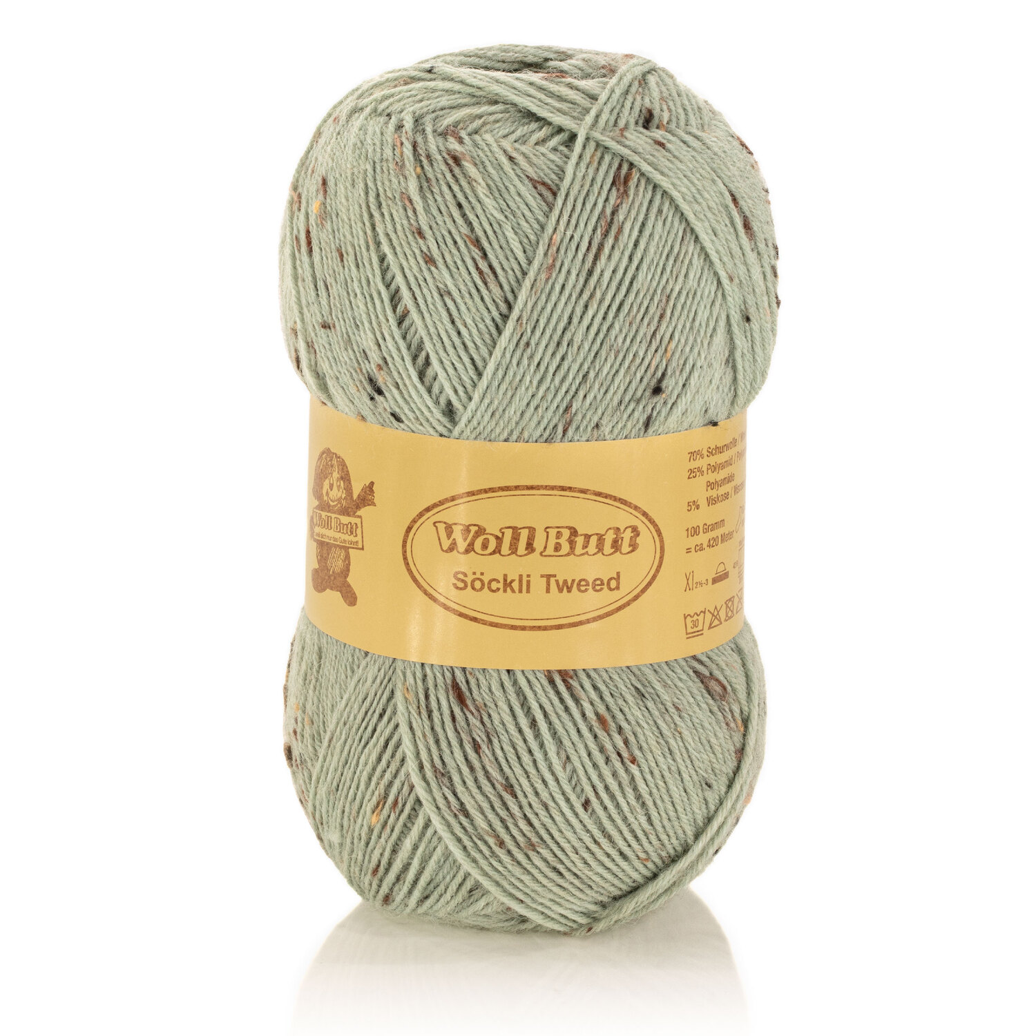 Woll Butt Söckli Tweed – Sockengarn, eukalyptus