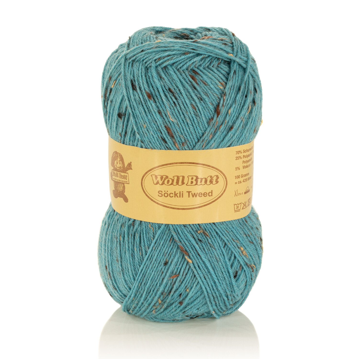 Woll Butt Söckli Tweed – Sockengarn, türkis
