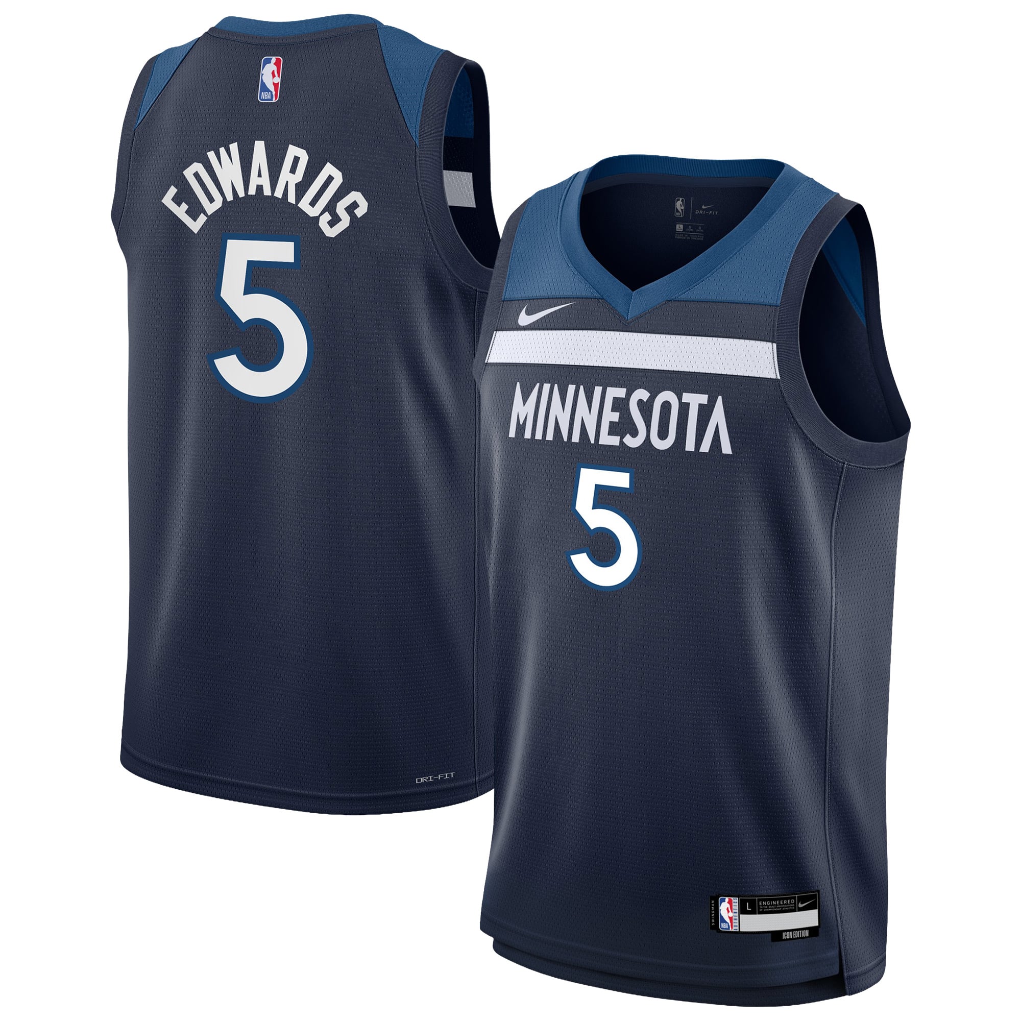 Maillot Nike Icon Swingman des Minnesota Timberwolves - Anthony Edwards - Jeunesse - Homme Taille: M (10/12)