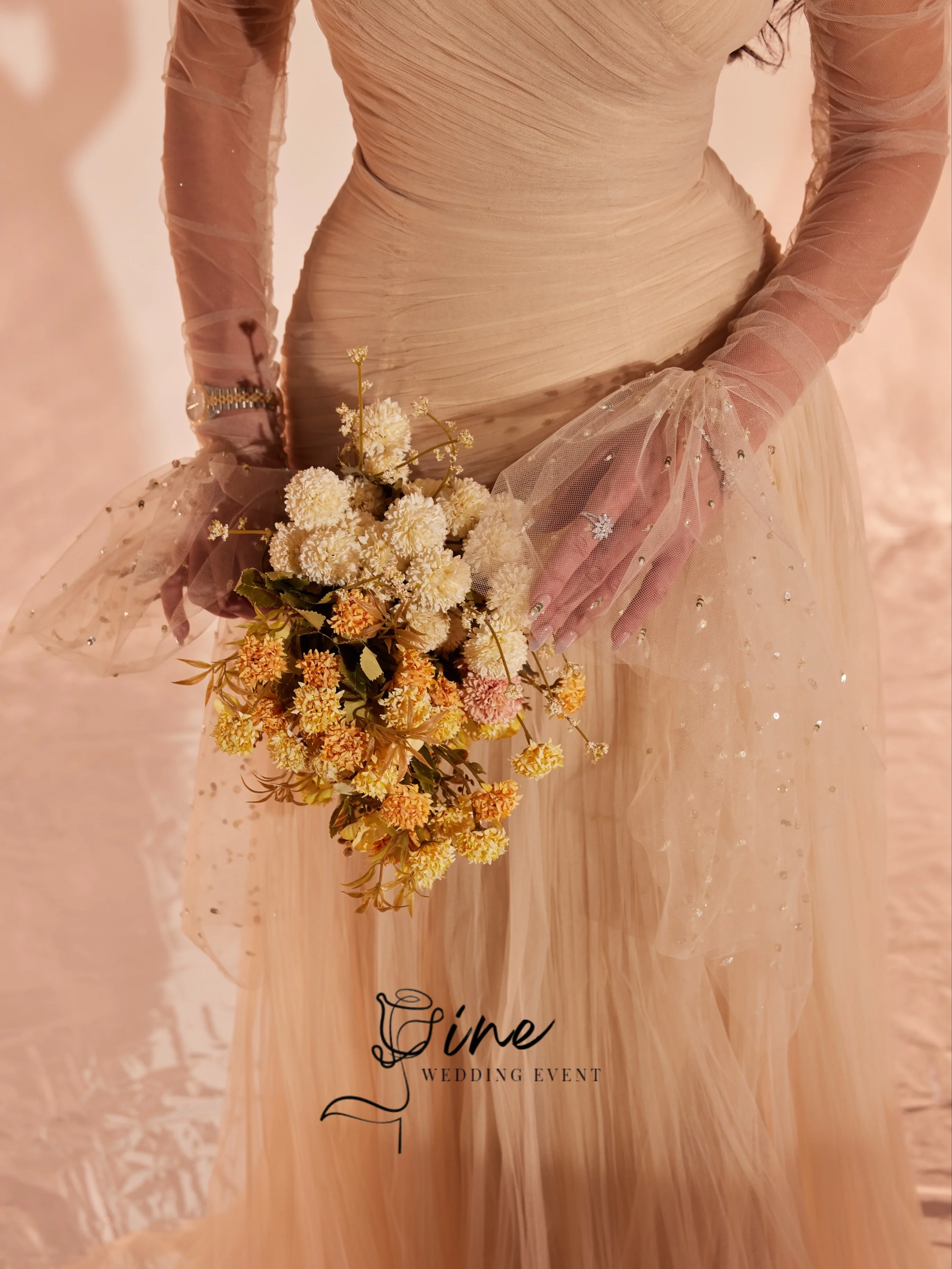 Oine 2027 A-Line Evening Dresses Long Sleeve Applique Tulle Party Gowns V-Neck Full Sleeve Sequins Pleats Prom Gown Customized