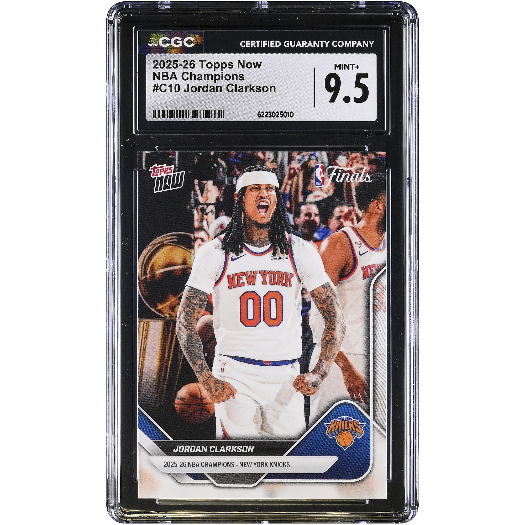 Jordan Clarkson New York Knicks 2025-26 Topps Now 25-26 NBA Champions #C10 CGC Authenticated MINT+ 9.5 Karte