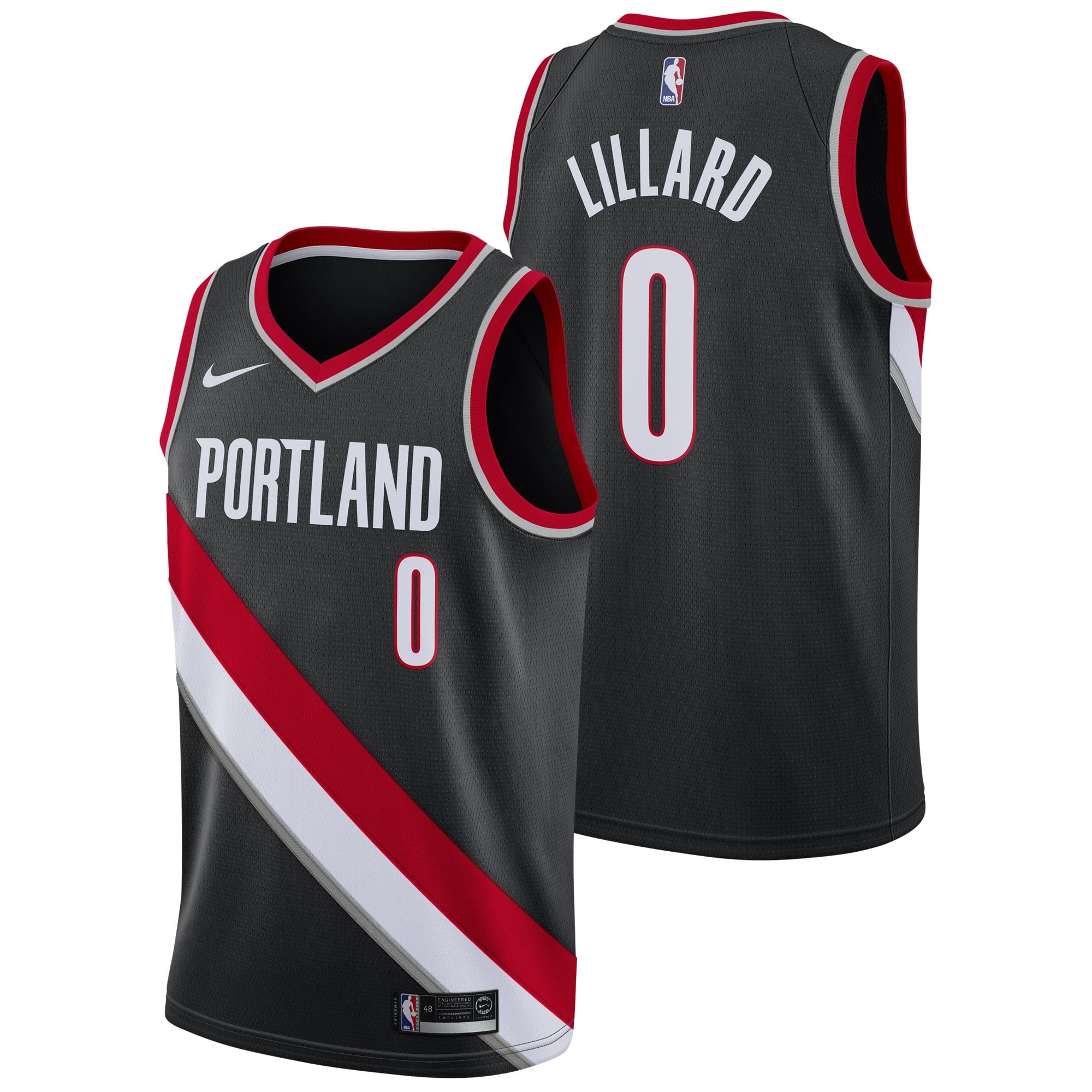 Portland Trail Blazers Nike Icon Swingman Maillot d'équipe de NBA - Damian Lillard pour Homme - Homme Taille: S