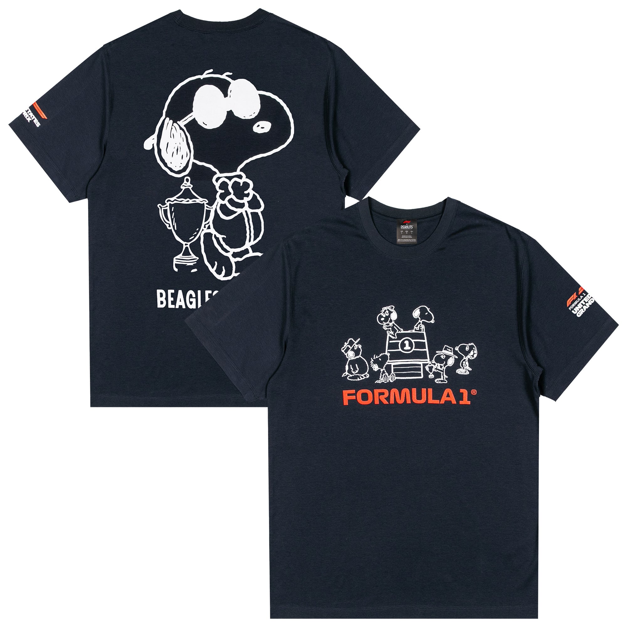 T-shirt Formule 1 X Peanuts Trophy - Bleu marine - unisexe Taille: L