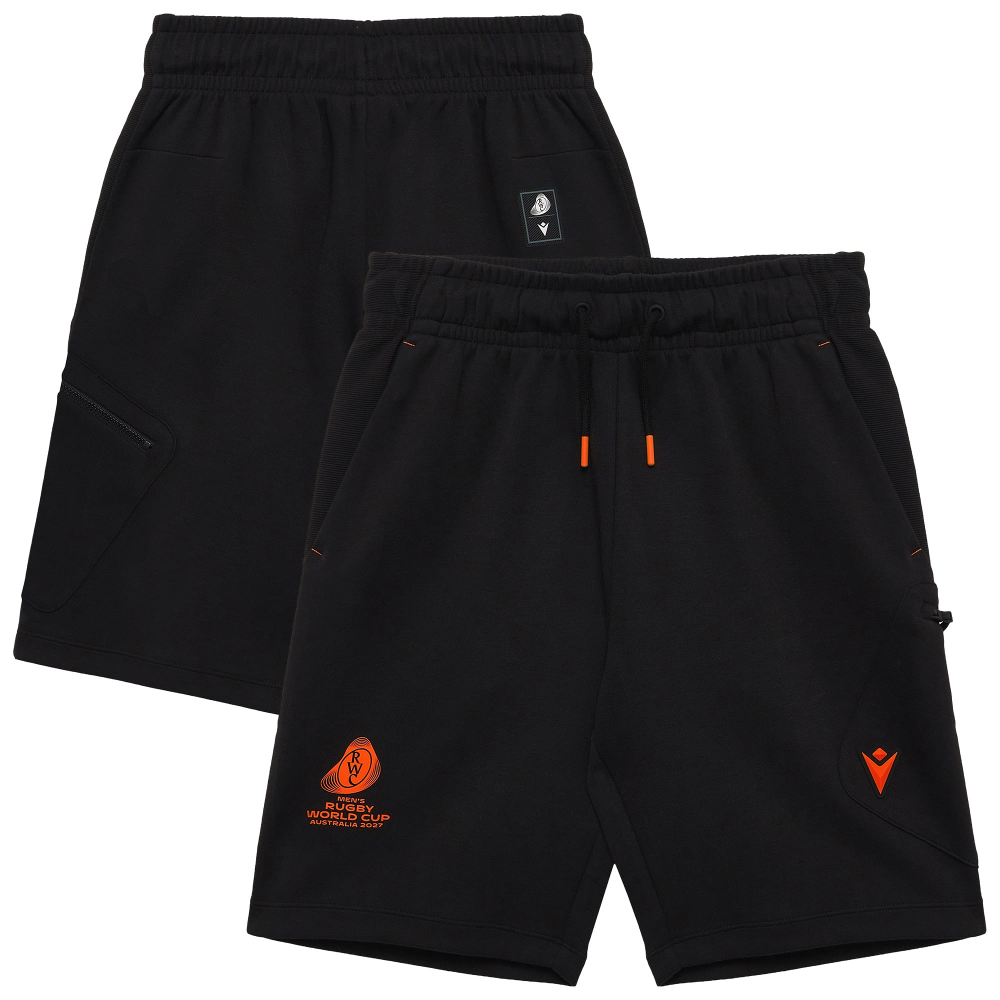 Rugby-Weltmeisterschaft 2027 Macron Shorts – Schwarz – Kinder