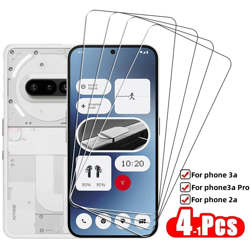 4-1 Stück Glas für Nothing Telefon 3a gehärtetes Glas Nothing Telefon 3a Pro 2a Displayschutzfolie Schutzfolie Nothing Telefon 3a