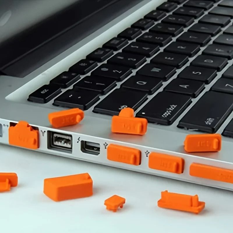16 Piece Laptop Port Covers blue