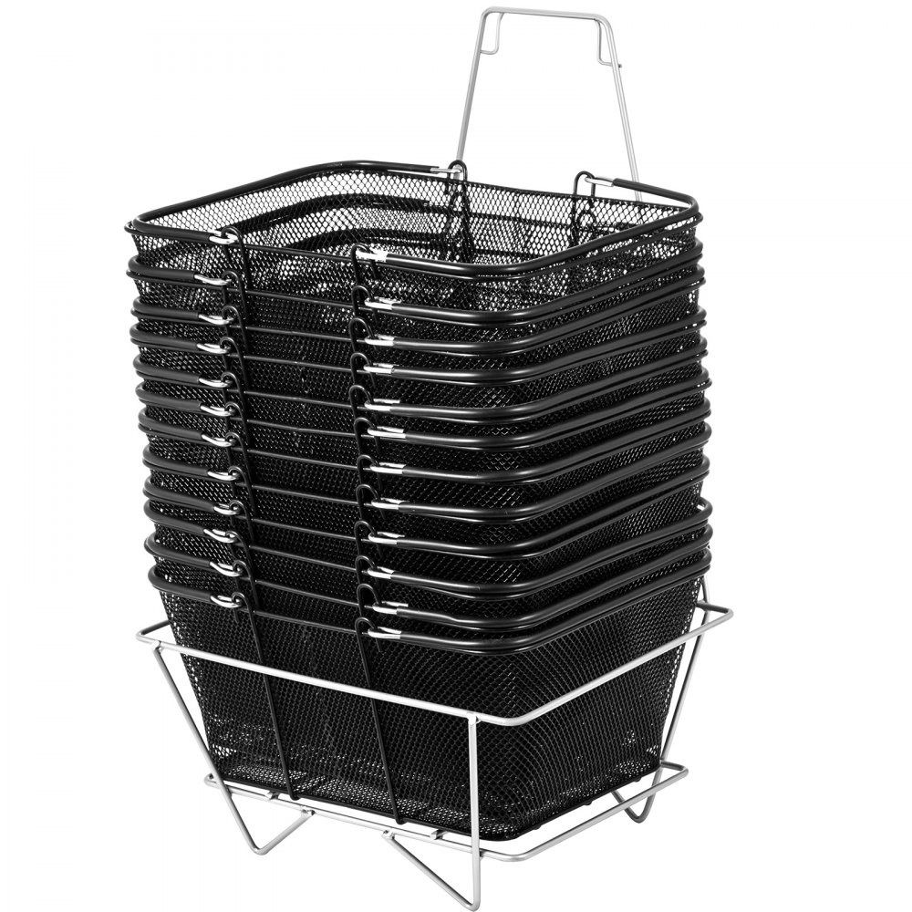 Heavy Duty Metal Shopping Baskets With Handles For Retail Stores And Grocery Shopping Heavy Duty Metal Shopping Baskets With Handles For Retail Stores And Grocery Shopping