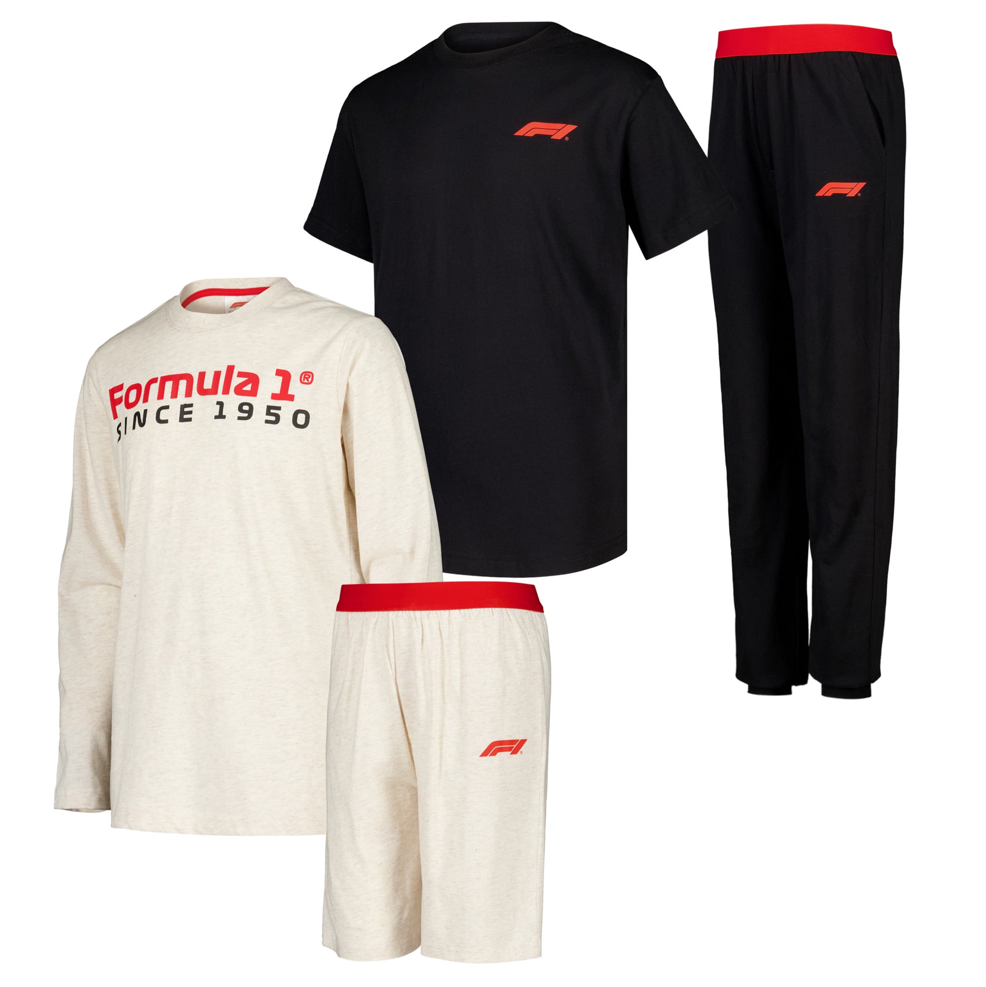 Pyjamas Formule 1, lot de 2, à assortir pour enfants - unisexe Taille: 2-3 Years