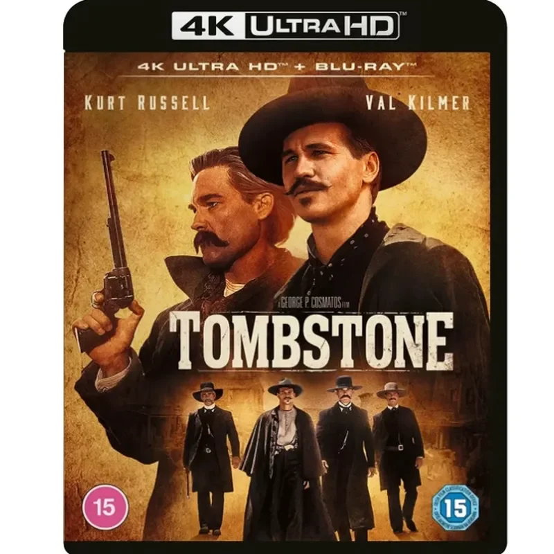 4K-UHD Tombstone (1993), Dolby Vision, film sur Blu-ray, disque Blu-ray.