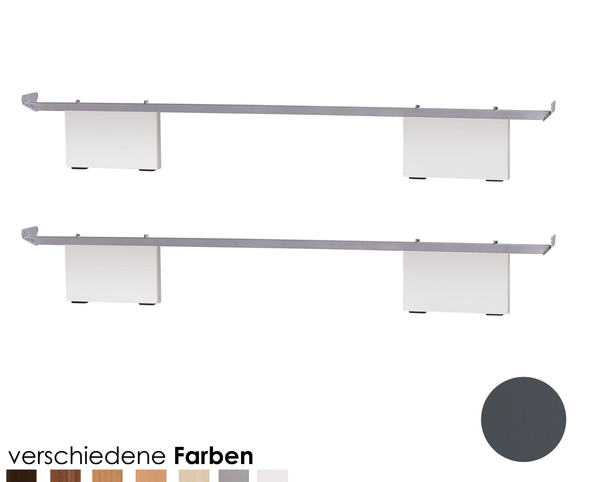 Hasena Moderno Füsse Vilo 10 cm / 180 cm / Buche weiss lasiert, lackiert