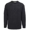 Westend Knitwear Aran Jumper C1347 - Size: Medium - to fit 40" Chest - Color: Charcoal