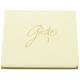 Rössler 18781002124 - Gästebuch (192 weiße Seiten, 96 Blatt, 21 x 21 cm) ivory mit Stoffbezug und Goldfolie, gebunden, 1 Stück