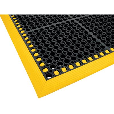 Apache Mills 7/8 In. Thick 40 In. x 52 In. Safety Tuff-tread 4-Side Black/Yellow Mat