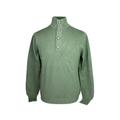 Ashworth Mens Half-Button Sweater-Green-Large