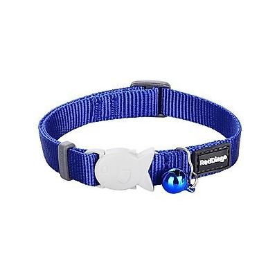 Red Dingo Classic Nylon Breakaway Cat Collar with Bell, Blue, 8 to 12.5-in neck, 1/2-in wide