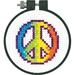 Dimensions Learn-A-Craft Counted Cross Stitch Kit 3 Round-Rainbow Peace (11 Count)