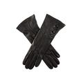 Dents Rose Women's Silk Lined Leather Gloves BLACK 7.5