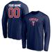 Men's Fanatics Branded Navy Minnesota Twins Personalized Winning Streak Name & Number Long Sleeve T-Shirt