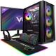 Vibox V-4 Gaming PC - 24" Monitor Bundle - AMD Ryzen 5 4500 Processor - Nvidia GTX 1650 4GB Graphics Card - 16GB RAM - 1TB SSD - Windows 11 - WiFi