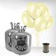 Disposable Helium Gas Cylinder with 100 Ivory Balloons and Curling Ribbon included